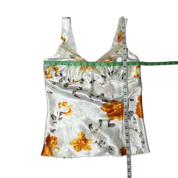 Vintage TG USA Babydoll Lace Satin Floral Tank Top Sz Small Y2K Retro Coquette - Picture 7 of 9
